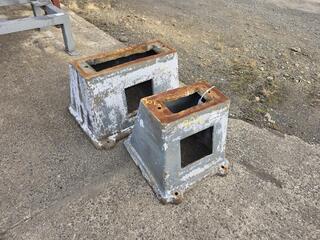 2 Vintage Cast Stands