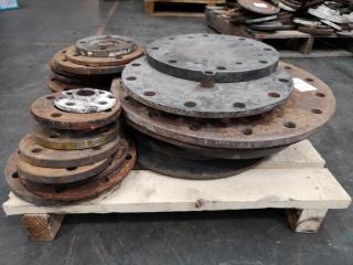 30+ Assorted Heavy Industrial Pipe Covers and Rings