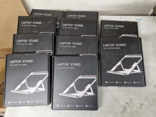 10x Adjustable Metal Laptop Stands, Bulk Lot, New