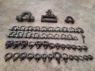 Assorted Lot of Screw Pin Anchor Rigging Shackles