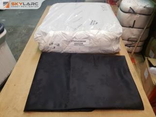 Bale of 20 Square Black Damask Table Cloths