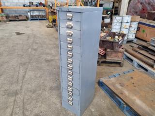 15-Drawer Steel Cabinet w/ Capscrew Contents