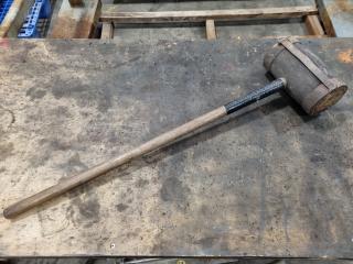 Vintqge Wooden Sledge Hammer Mallet