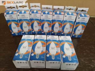 11x LED Candle Dimmable 6.2W Light Bulbs by GE, New