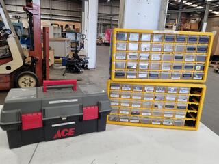 Ace Plastic Toolbox + 2x CraftRight Parts Storage Drawers