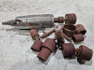 Kawasaki Air Die Grinder w/ Attachments