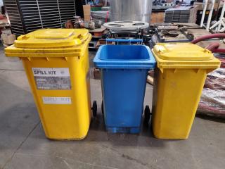 3x Wheelie Bins