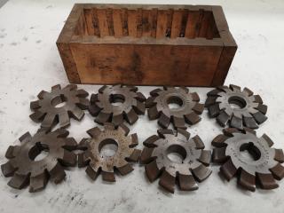 8x Assorted Gear Mill Cutters