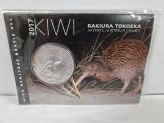 2017 Silver Specimen Kiwi Coin Rakiura Tokoeka