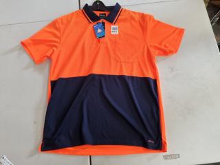 JB's Wear Men's Hi Viz Polo Shirt, Size 2XL