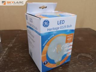 LED Heritage G125 Light Bulb by GE, New