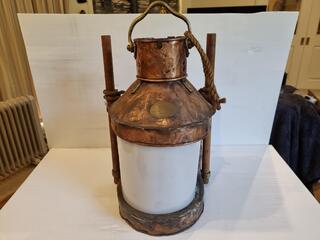 Antique Steamship Copper Oil Lantern