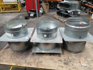 3x 300mm Commercial Ventilation Dampers by Ravenscroft