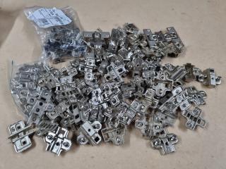 76x Assorted Cabinet Clip Top Door Hinge Mounting Plates