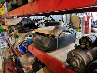 Shelf of Assorted Tractor Items