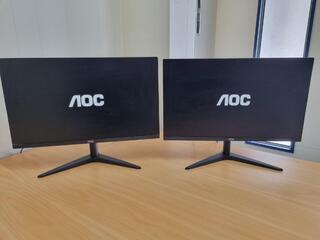 2x AOC 23.8" IPS LED Full HD Monitors