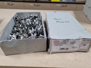 50x Blum 3mm Cam Hinge Mounting Plates