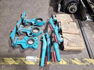 6 Assorted Butterfly Valves