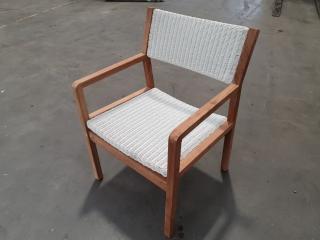 4 Seasons Teak Palma Wicker Dining Chair - Bone