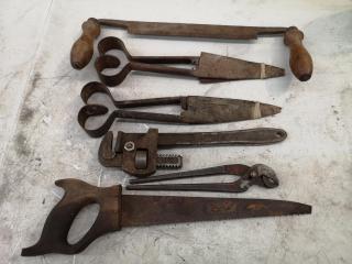 6x Assorted Antique Vintage Hand Tools