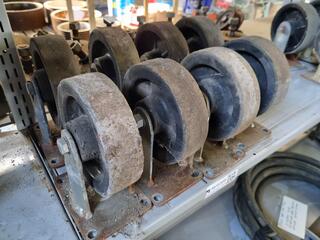 8x 150mm Diameter Trolley Wheels
