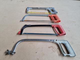 4 Assorted Hacksaw Frames (3 with blades)