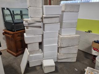 Assorted Styrofoam Storage Bins