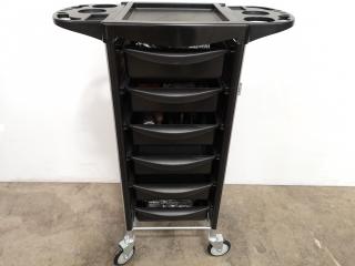 Mobile Hair Salon Stylist Equipment Cart w/ Contents