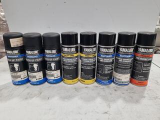 Assorted Yamaha Yamalube Lubricants, Degreasers, & Paints