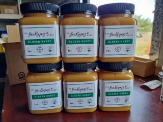 The Bee Keepers Honey Clover Honey, 6x 1kg Jars