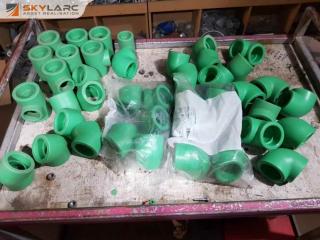 Large Quantity of Aquatherm Green Pipe Fittings