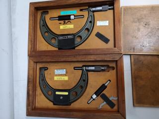 2x Mitutoyo External Micrometers, 100-125mm & 125-150mm