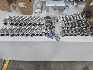 35mm Stainless Steel Couplers Bends and Fittings Assortment