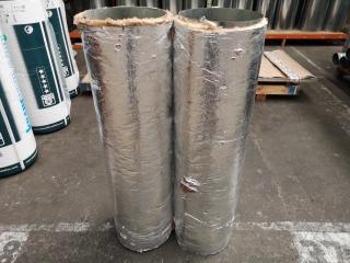 2x Insulated Galvanised Steel Duct Flues, 300x1200mm Size