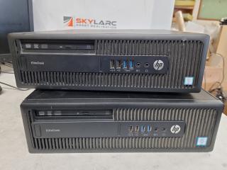 2x HP EliteDesk 800 G2 SFF Computers w/ Intel Core i5, No OS