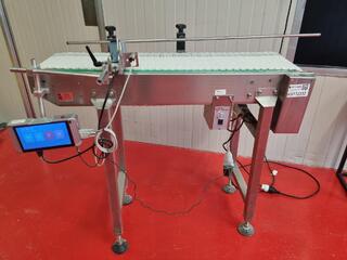 Industrial Conveyor Belt w/ Inkjet Barcode Printer