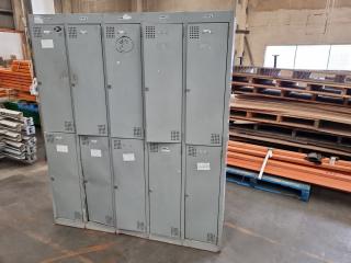 10x Door Personnel Locker Unit by Europlan