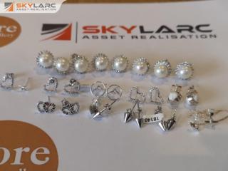 13x Assorted Pairs of Sterling Silver Earrings