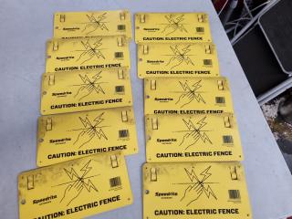 Speedrite Datamars Caution Electric Fence Signs, 10x Units