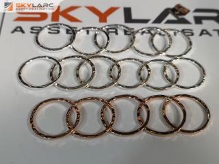 16x Kirsten Ash Texture Rings, Silver & Gold Vermel Varieties