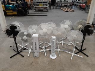 Large Assortment of Floor Fans (13 Units)