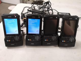 4x Symbol MC50 Mobile Handheld Computers w/ Charging Cradles