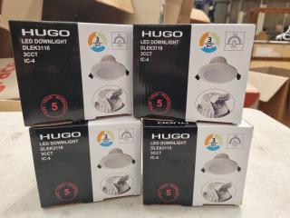 4x Hugo 8W LED Downlights, New