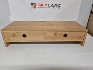 Stylish Bamboo Desktop Drawer Cabinet Unit