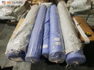 5 Rolls Blue-Block Fabric