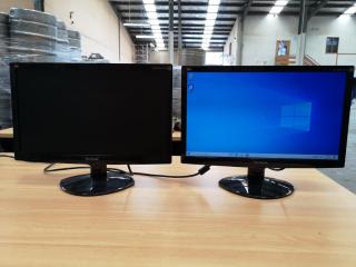 2x ViewSonic 19"" LED Computer Monitors