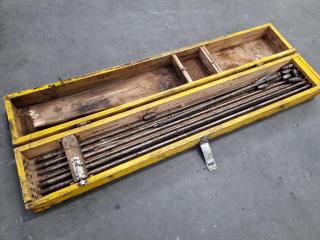 Vintage Boring Drill Set, 1200mm