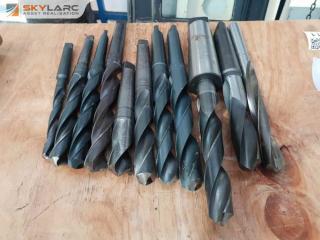 Lot of Large Diameter HSS Drill Bits