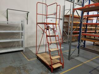 Mobile Warehouse Picking Stairs Trolley