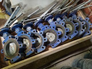 8x 100mm Irrigation Butterfly Valves